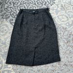 Leslie Fay Vintage Petites Textured Peplum Top & Skirt Set Black Cream 14 Photo 11