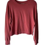 Rivet & Thread Sweatshirt Womens Small Crewneck Pullover Modal Blend Made in USA Red Photo 0