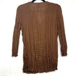 Faded Glory  M Brown 3/4 Top Boho Whimsygoth Summer‎ Cottage Fairy Sequin Plisse Photo 3