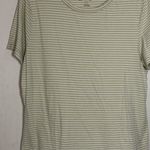 Universal Threads 🩵🩵Universal Thread Women's Short Sleeve T-Shirt, Green/White Striped, Large🩵🩵 Photo 0