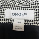 On 34th Black White Houndstooth Gingham Check Sleeveless Mini Shift Dress Sz 18W Photo 2