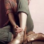 Seychelles Anthropologie Silver Metallic Leather Western Ankle Booties Sz 7 Photo 9