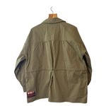 Free People  OOFWEAR Oversized Khaki Cotton Rain Duster Jacket Size 12 NWT Photo 3