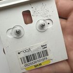 Charter Club  Silver Tone Green Clear Pierced Dangle Drop Earrings NWT Photo 7