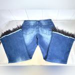 FOR THE REPUBLIC  Blue Flare Jeans with Fringe Detail Photo 2