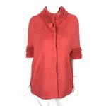 Nice‎ iOi Collection Red Wool Blend Short Sleeve Coat Jacket Medium Vintage Photo 1