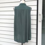 Loft NWT Mixed Media Sleeveless Button Down Shirt with High Low Waistline Photo 4