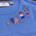 Quacker Factory  Women's 1X Short Sleeve Sizzlin Summer Popsicles Embroidered Photo 1