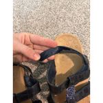 Vionic Amber Navy Blue Crocodile Embossed Adjustable Strap Comfort Sandals Women Photo 4