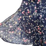 Laundry by Shelli Segal  Navy Floral-Print Ruffle Chiffon Mini Dress Size 8 Photo 4
