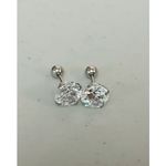 Silver Diamond Stud Post Earrings Jewelry 💎 Photo 1