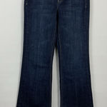 White House | Black Market White House Black‎ Market Noir Flare Leg Rose Embroidered Jeans Size 6R Photo 0