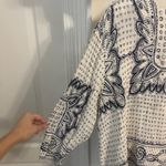 Anthropologie Maeve Navy and white Boho Blouse Photo 1