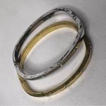 Silver and Gold Rhinestone Bangle Bracelets Photo 3