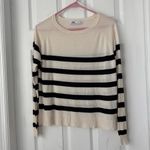 ZARA  Cream and Black Striped Long Sleeve Sweater Photo 2