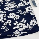 Hollister  Floral Printed Halter Cut Tank Top V Neck Crop Top Dark Blue NEW XXL Photo 2