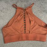 Nike Burnt Orange High Neck Ladder Sports Bra Photo 2