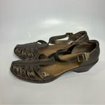 Clarks  bronze metallic leather sandals women’s size 7.5 summer boho comfort shoe Photo 2