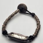 Uno De 50 Leather & Sterling Silver Plated Bracelet Photo 4