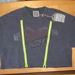 LF 🦋 Furst of a kind Coors Lights zipper cropped shirt Photo 0