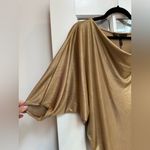 BCBGMAXAZRIA  Abrial Asymmetrical Metallic Gold Party Cocktail Dress Size M NWT Photo 3