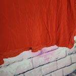 Urban Outfitters  LEFT OF CENTER ORANGE MIXED MEDIA LS ASYMMETRICAL SHIRT S Photo 8