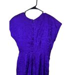 Spense Jeremy Purple Vintage Silk Ruched Short Sleeve Midi Dress Womens Size 12 Photo 6
