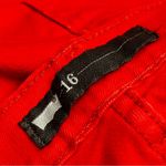 Levi's Vibrant Red Denim Jean Cuffed Leg Capris Pedal Pushers Clam Diggers Photo 4