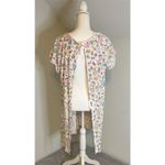 Vintage MuMu Button Down Coverup Robe Nightgown M/L Pink Size L Photo 8