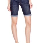 Paige Denim Bermuda Shorts in Warner Long Jean Shorts Dark Wash Size 24 | 00 Photo 10