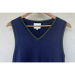 Reformation  Blair Cotton Sweater Dress Navy Grass Women’s Medium Preppy Academia Photo 5