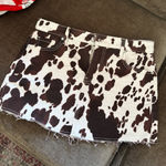 No Boundaries Cow Print Mini Skirt Photo 0