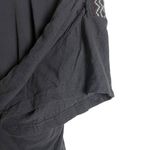 Free People Washed Black Market Embroidered V-Neck Top Size Large Photo 9