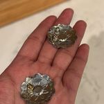 Silver Tone conch western earrings NFR rodeo minimalist classic neutral staple Photo 1