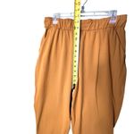 Lululemon Pants Womens 10 Mustard High Rise Tapered Paperbag Waist Pockets Ankle Brown Photo 6