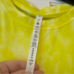 Lululemon All Yours Bright Yellow Tie-Dye Cotton Tee Size 12 Photo 3