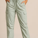 Abercrombie & Fitch Seafoam Green Cargo Utility Pants Women’s L Drawstring Gorp Photo 0