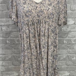 Bila Blue and Cream Floral Mini Dress Size L Photo 0