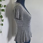 Anthropologie  Caution to the wind Faux Wrap Striped Top Photo 4