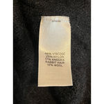 frenchi Lamb's Wool Rabbit Hair Sweater Womens S Black 3/4 Sleeve Open Back Photo 6