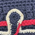 The Sak Crossbody Shoulder Bag Blue Crochet Woven Sling Purse Removable Strap Photo 9