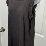 Universal Thread Women's Gray Ruffle Sleeve TShirt Dress Large Grunge Photo 0