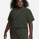 Nike Modern Everyday Sportswear Green Suit Womens 2X/1X Boxy Terry Cloth Track Photo 1