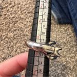 Silver Tone Kitty Cat Wrap Ring Black Rhinestone Eyes Size 5.5 Women’s Jewelry Photo 1