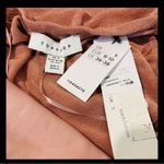 ZARA Topshop Peach Cutout Dress NWT | Size Small (4-6) | Bow, Side Cutouts, Shimmer Photo 11