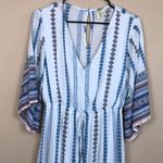 Japna  Women’s Boho Floral Multi Pattern Deep V-Neck Wide Sleeve Romper Dress Photo 1