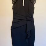 Lipsy London Lipsy Eyelash Lace Midi Dress, Black, Size 6, NWOT Photo 0