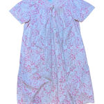 Ashley Taylor Pink Floral Cotton Blend Short Sleeve‎ Snap Front House Dress Size M Photo 0