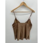 secret treasures Babydoll Tank Top Women Brown Satin Y2K 90s Bratz Sexy Large Photo 1