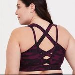 Torrid  Active Burgundy Camo Lattice Sports Bra Size 0 Photo 3